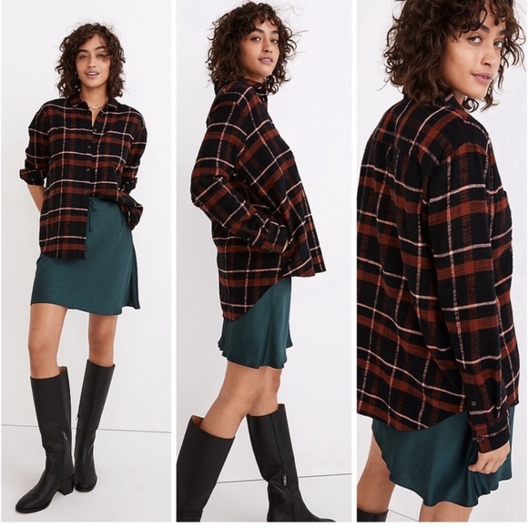 Madewell Tops - Madewell Slub Flannel Sunday Shirt in Evins Plaid Size XS Long Sleeves